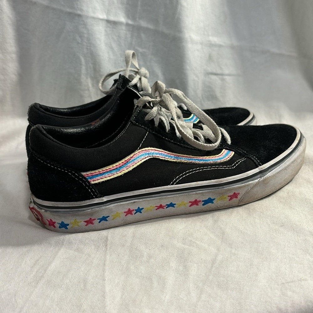 Customized Suede Vans Together As Ourselves Skate Old Skool Shoe size M 7.6 W 10